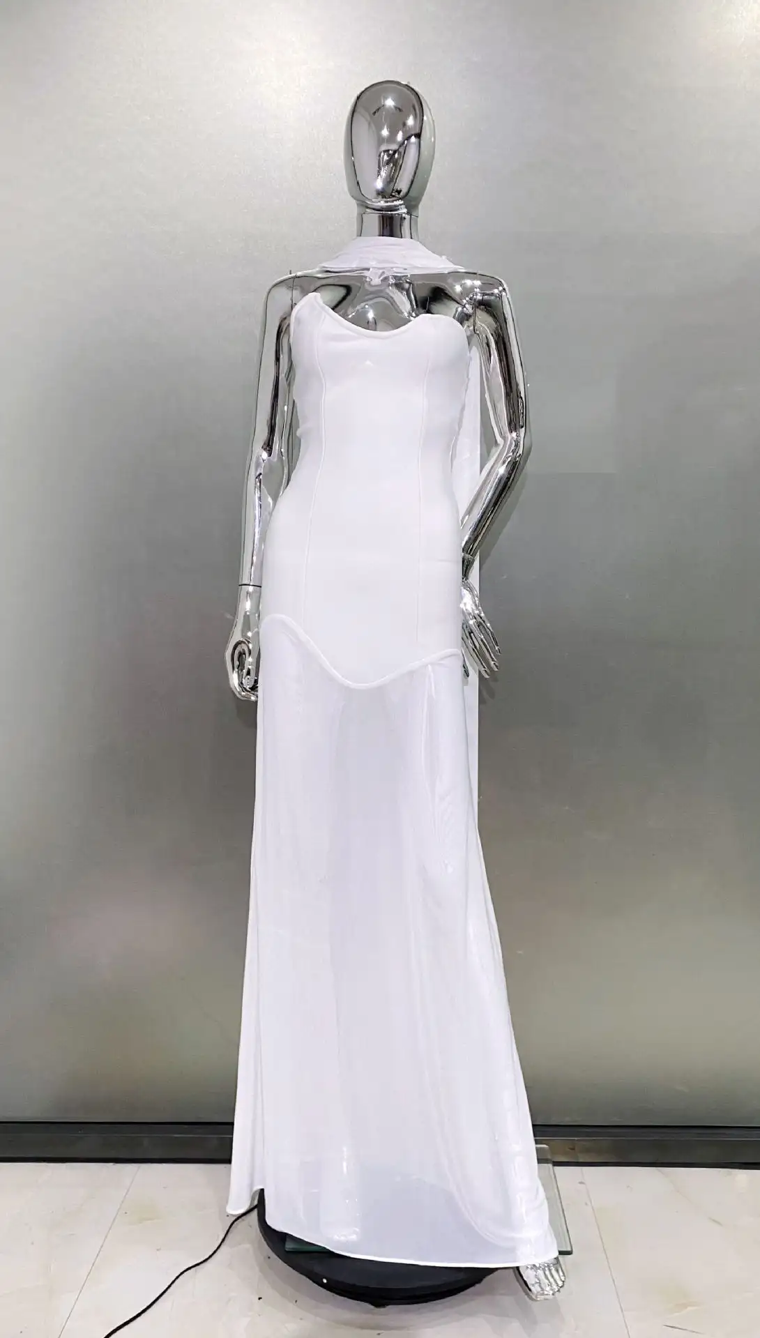 Long Streamer Tube Top Package Hip Dress Simple And Stylish