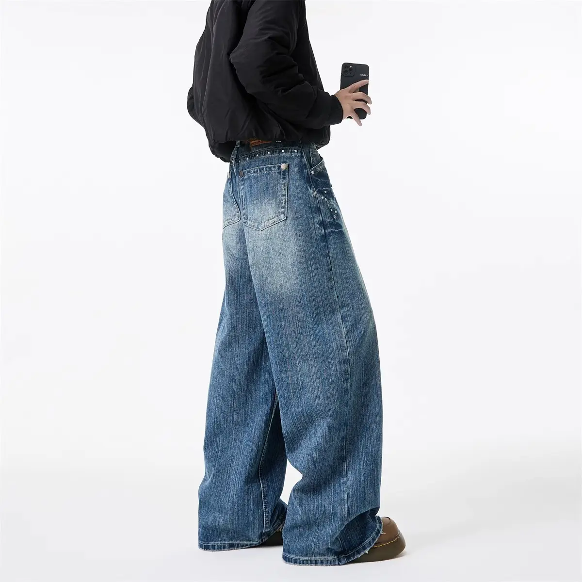 American Rivet Washed Lightning Jeans