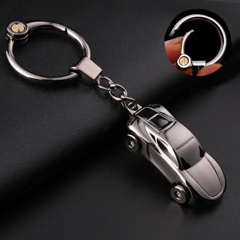Car Cute Couple Light-on Keychain