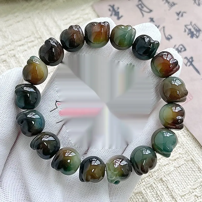 Cat's Paw Bodhi Root Hand Toy Bracelet Student Pliable Temperament White Jade Bodhi Cultural