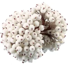 Simulation Christmas Small Berry Foam Cream Drip Syrup Small Particles Mori Girl Handmade Garland Accessories - White - View 1