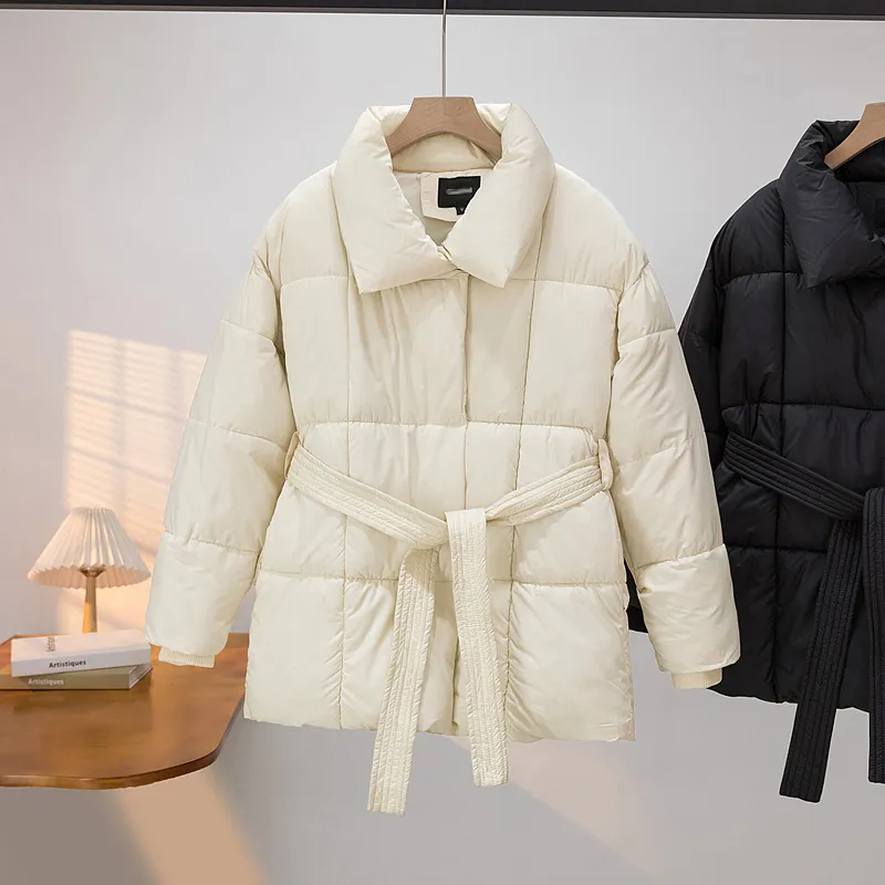 New Fashion Down Jacket Women's Mid-length - Beige