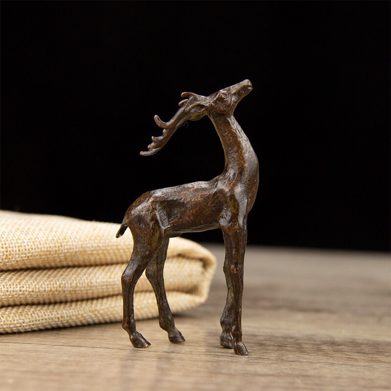 Title 9, Retro Purple Bronze Deer Decoration Alloy Deer ...