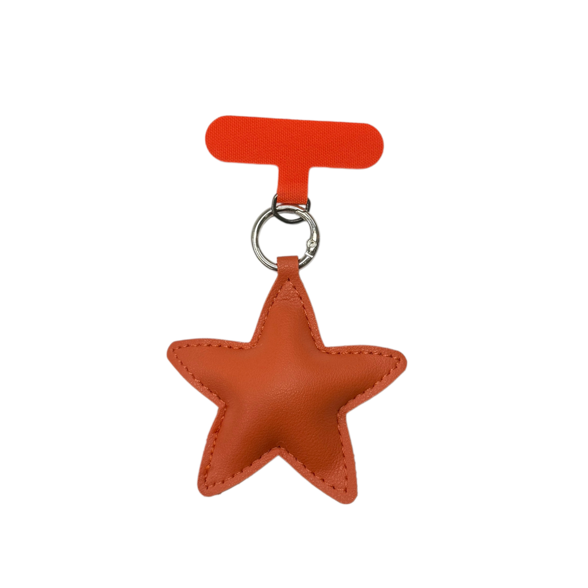 Niche Versatile Leather Star Keychain Phone Lanyard Pendant