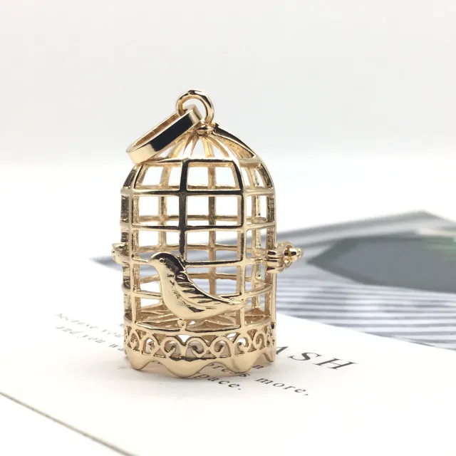 Waist Retro style Accessories Can Be Installed Lamp Beads Bird Cage Pendant Kc Gold - Shop at LoveMi