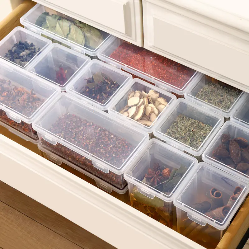 Spice Divider Storage Box Seasoning Container Kitchen