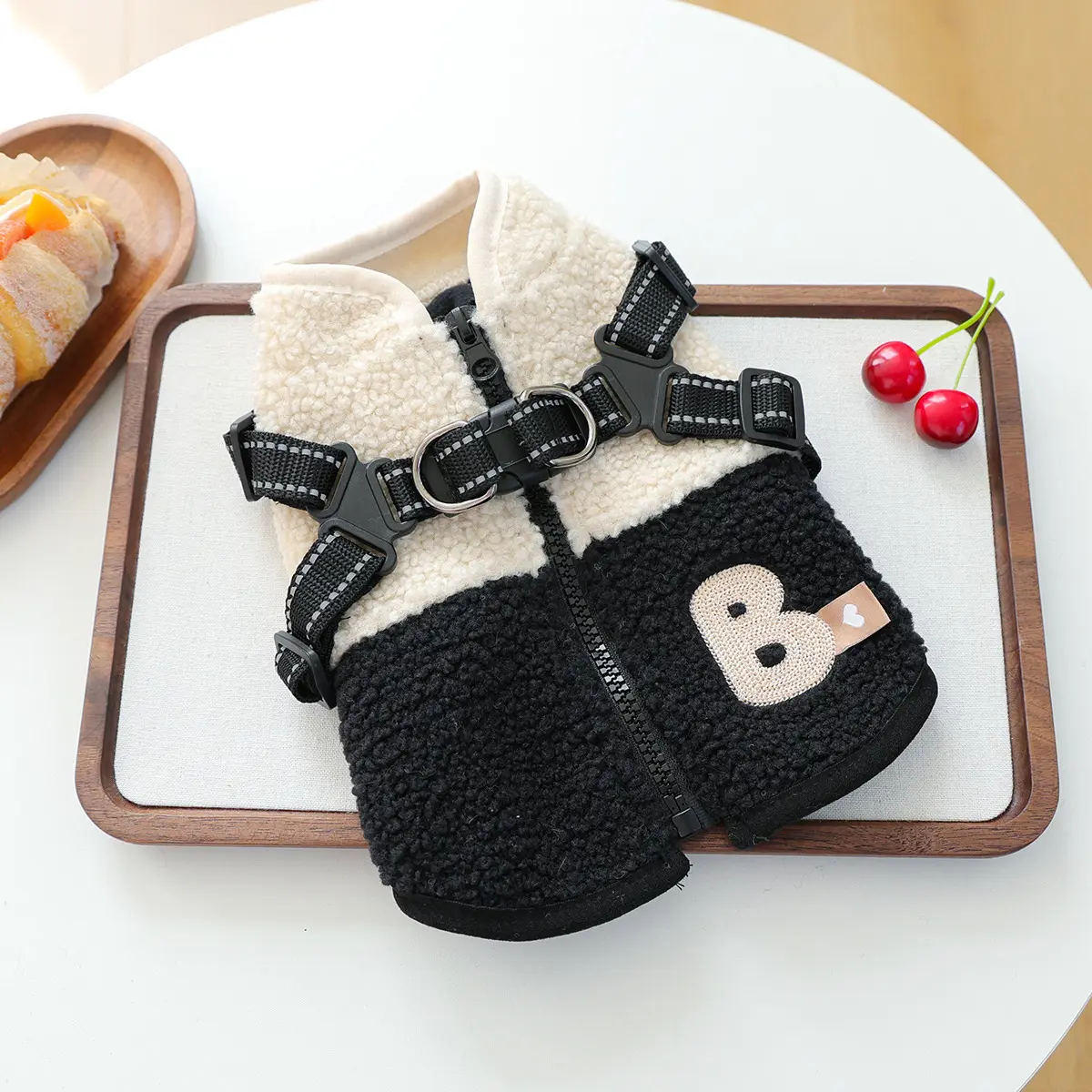 Warm And Cozy Lambswool Patchwork Harness Vest