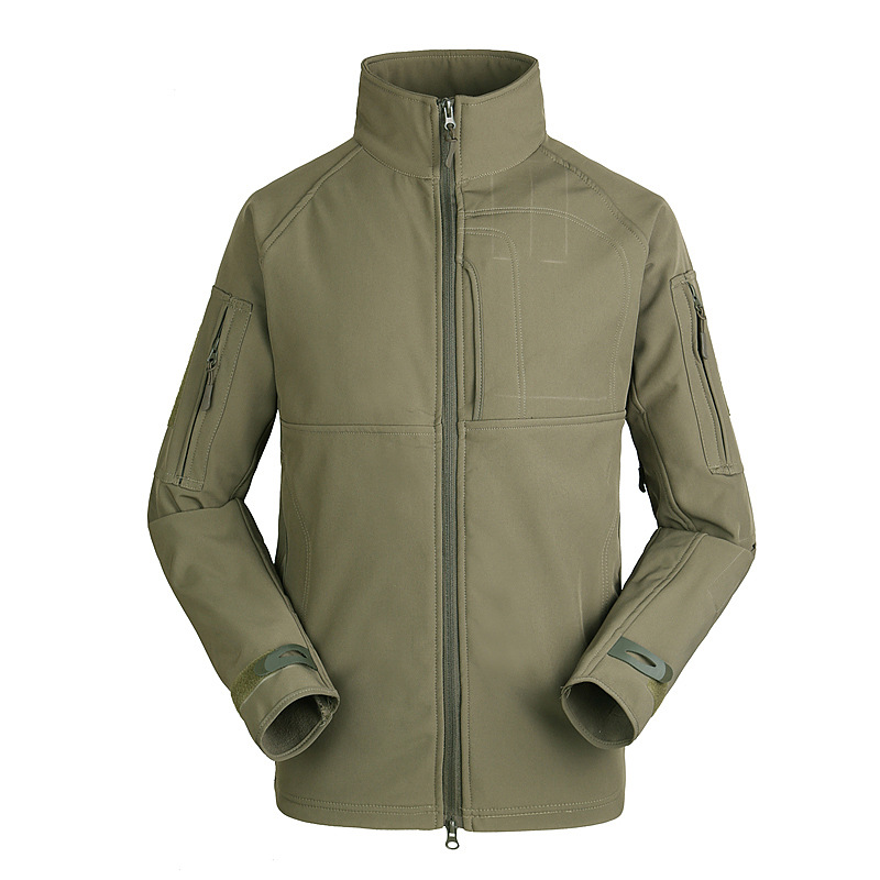 Outdoor Jacket Coat Men's Thin Commander Stand Collar Loose