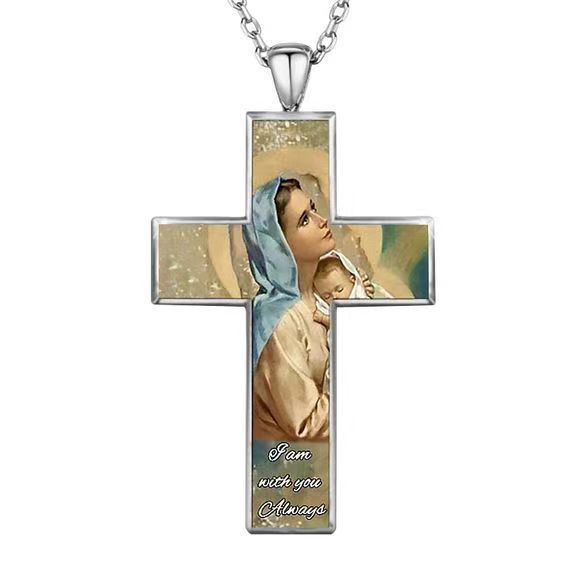 Cross Pendant Stainless Steel Double-sided Fashion Classic Necklace