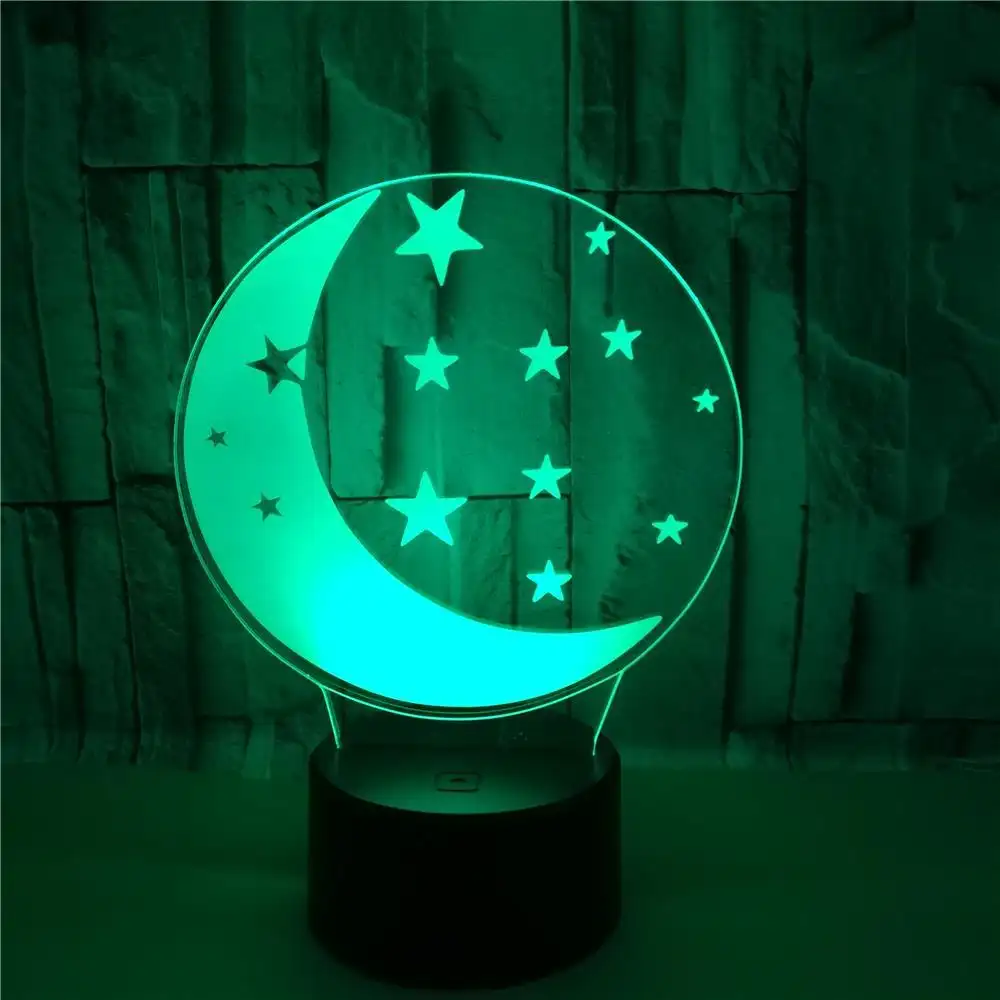 Moon 3D Table Lamp Bedside Led Vision Valentine's Day