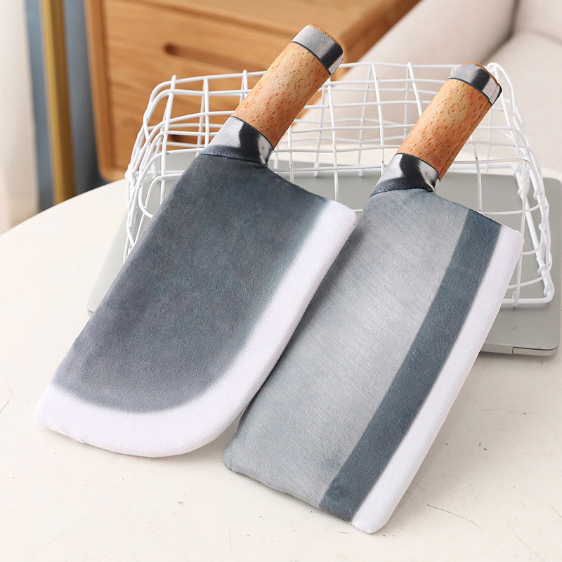 Geantă de pluș amuzantă cu cuțit, geantă crossbody, creativă, noutate, geantă de umăr cu animale de pluș pentru bărbați și femei, cadou casual de utilizare