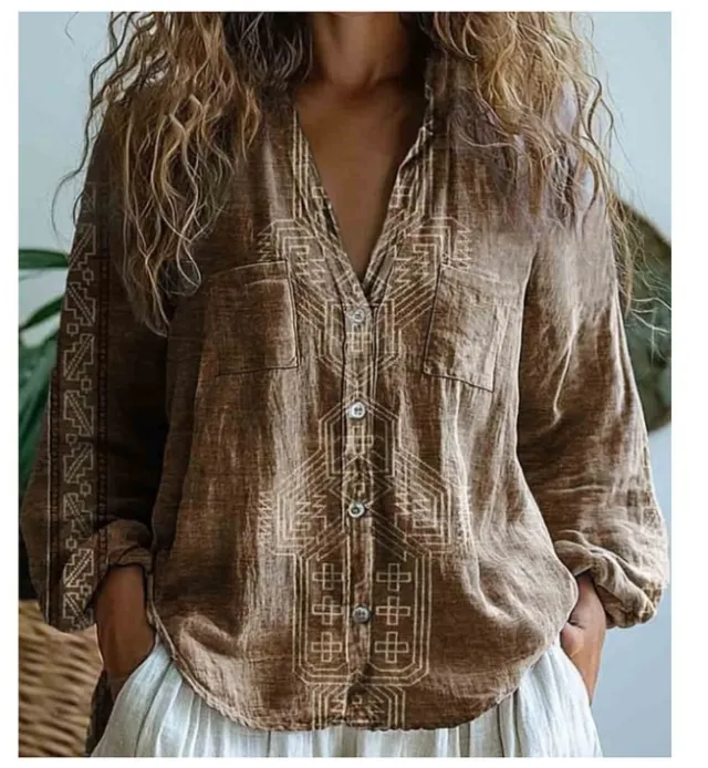 3D Printed Abstract Pattern Women's Long sleeved Blouse Bj252123472628 4Xl - Shop at LoveMi
