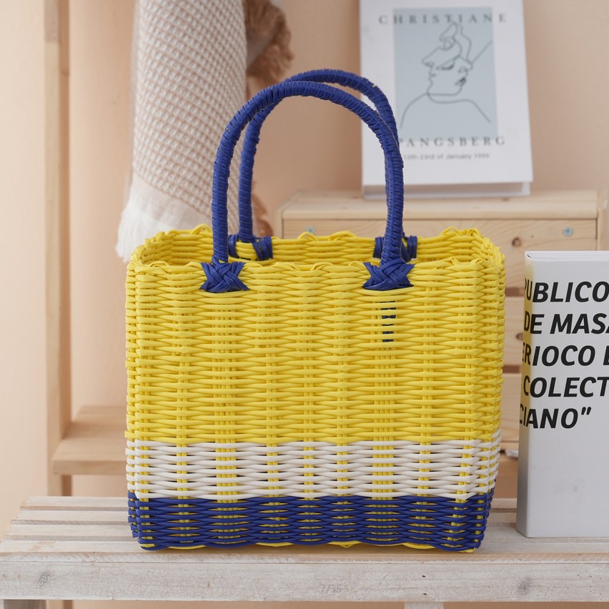 Handheld Plastic Woven Storage Basket