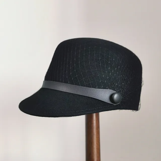 Women's Fashion Casual Mesh Decorative Peaked Hat Black - Shop at LoveMi