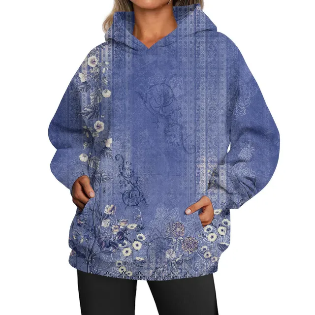 European And American Ladies Casual Style Printed Hooded Top Wyddp25 Style - Shop at LoveMi