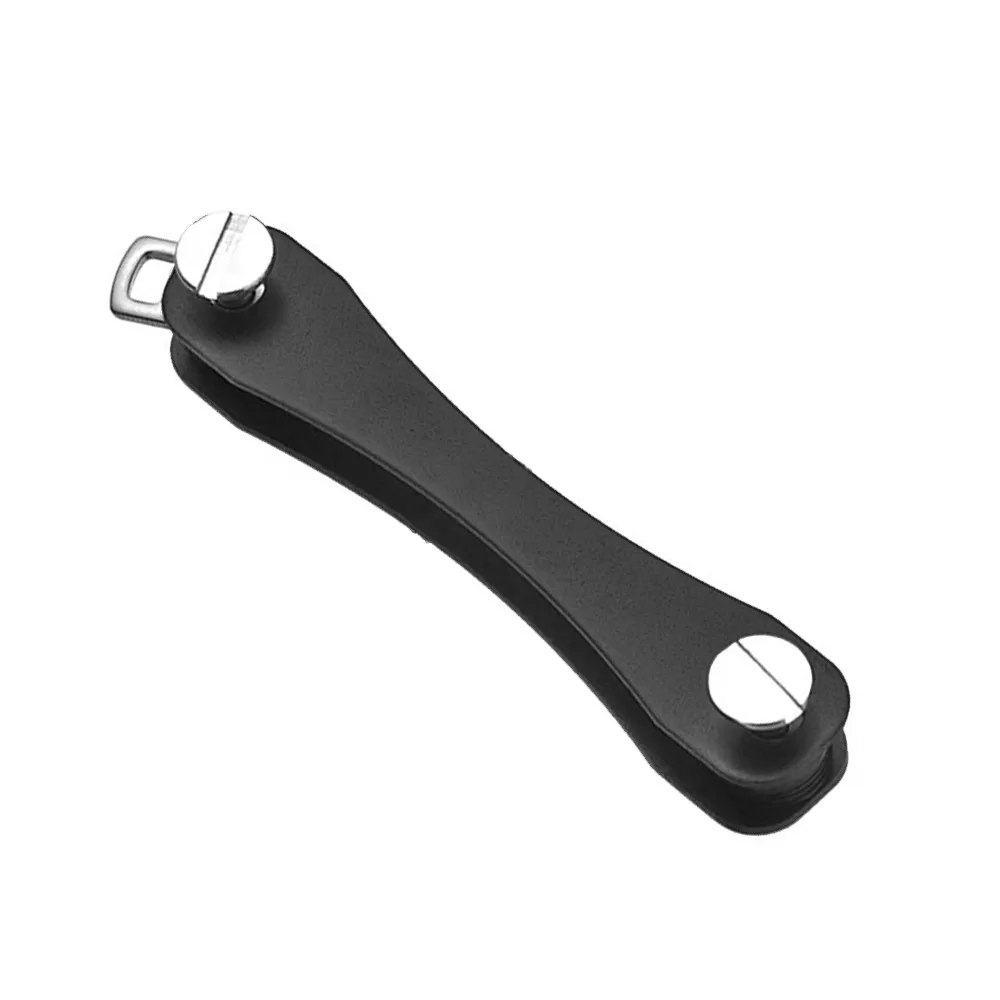 Metal Key Holder Compact Keychain Container Gadgets - Black