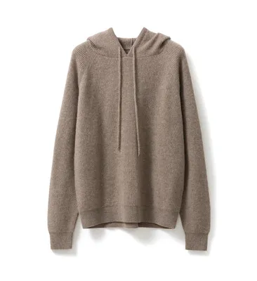 Autumn And Winter Thickening Knitted Hat Loose Sweater Camel - Shop at LoveMi