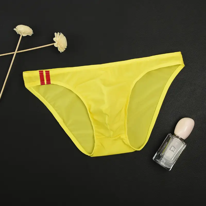 Men's Ice Silk Transparent Thin Low Waist