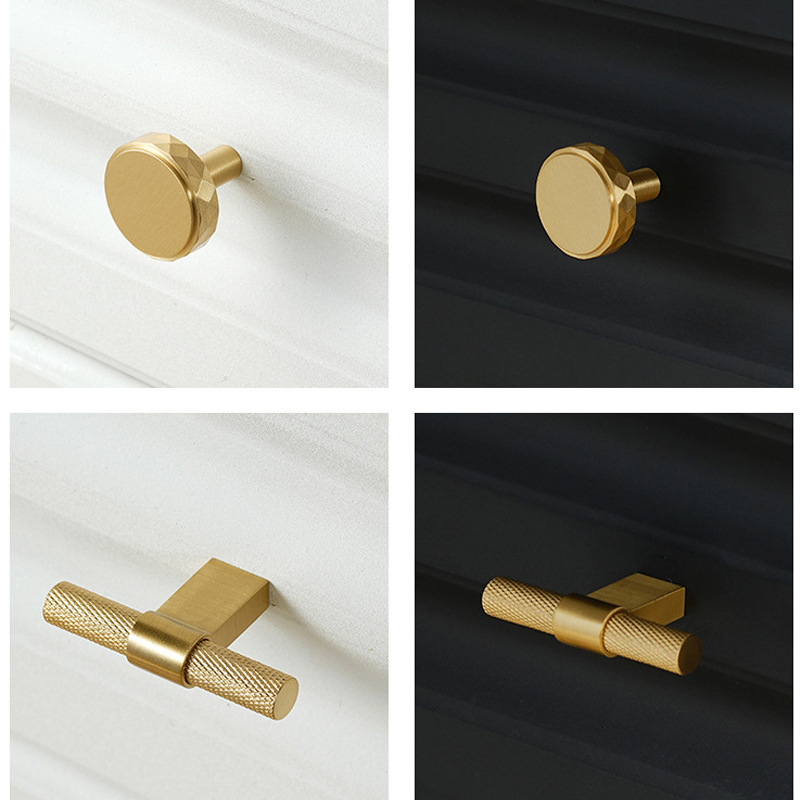 Brass Knurled Handle Cabinet Cabinet Wardrobe Drawer Cabinet Handle