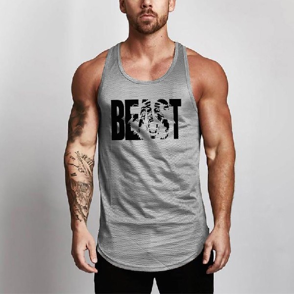 Title 12, Fitness Heren Shirt Slim Fit Vests Mesh Singlet...