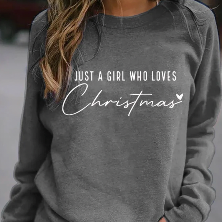 European And American Comfortable Christmas Fashion Print Round Neck Bottoming Long Sleeve