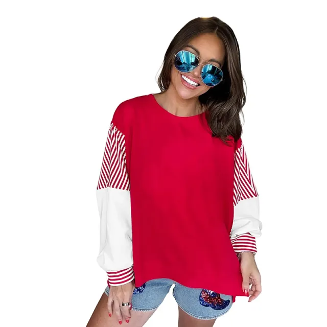 New Loose fit Casual Round neck Pullover In Multiple Colors Lc25320654P3 - Shop at LoveMi