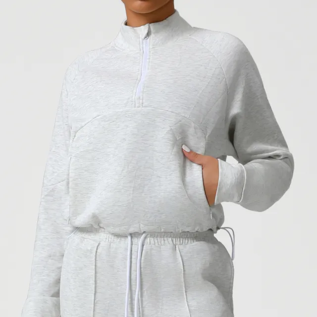 Thickening Exercise Fashion Casual Sweater Women Flower Gray - Shop at LoveMi