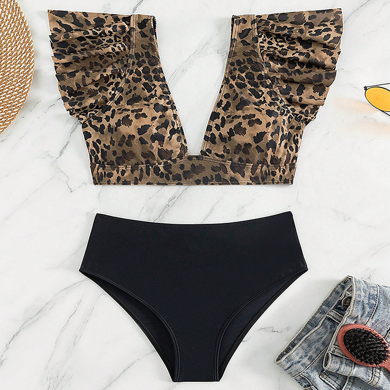 Women's Flounced Split Swimsuit