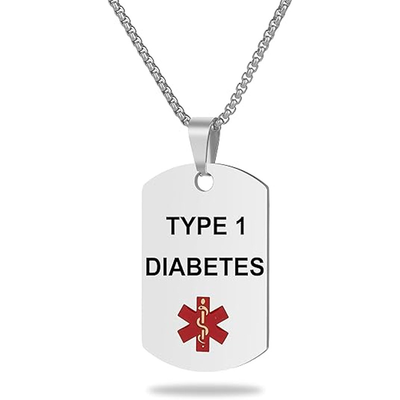 Cross-border New Medical Military Dog Tag Necklace With International Nurses Day Emblem Pendant