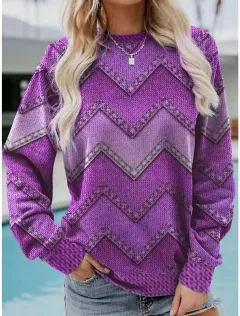 Retro Street Casual Round Neck Long Sleeve Sweater - 3V5Yygx-Xxxxl - View 1
