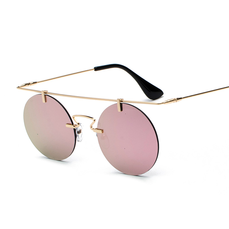 Frameless Lightweight New Retro Sunglasses Round Glasses - Image 5