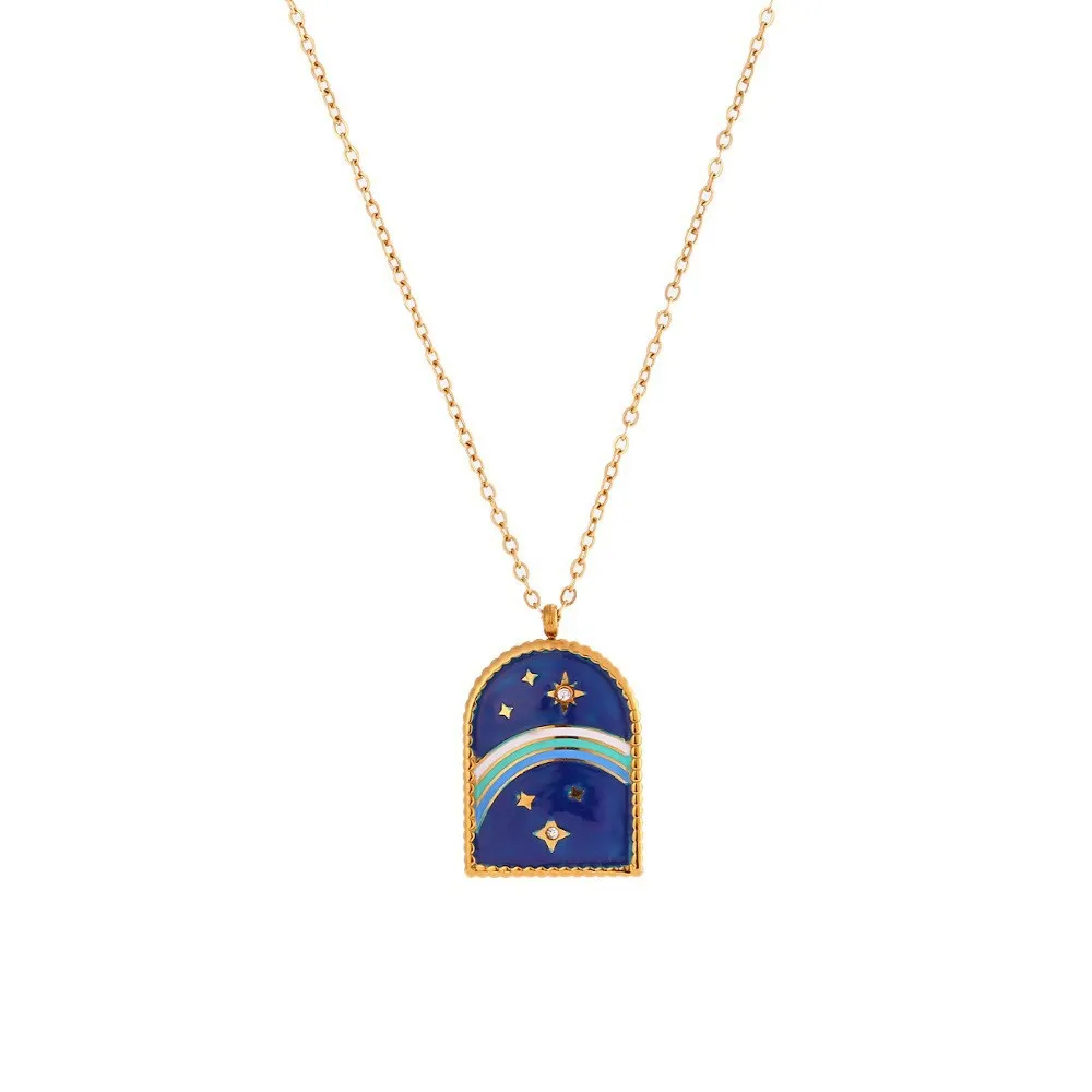 Women's Titanium Steel High Colour Retention Necklace - Stars