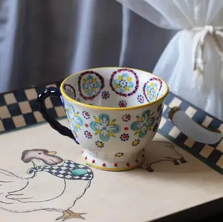 Large Capacity Ceramic Cup Breakfast Milk Oatmeal Cup