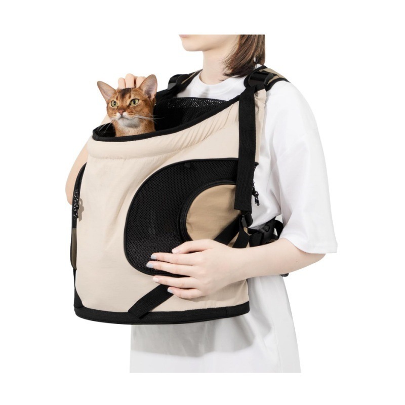 In Stock Cat Carrier Backpack With Front-facing Opening, Portable For Outings, Stylish, Breathable, Lightweight Pet Dog And Cat Bag
