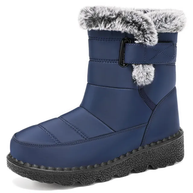 Women's Snow Boots Fleece Lined Padded Warm Keeping Blue - Shop at LoveMi
