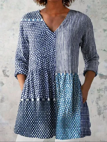 Women's Shirt Pocket Creative Fish Pattern Vacation Style Top Style 2 Xxl - Shop at LoveMi