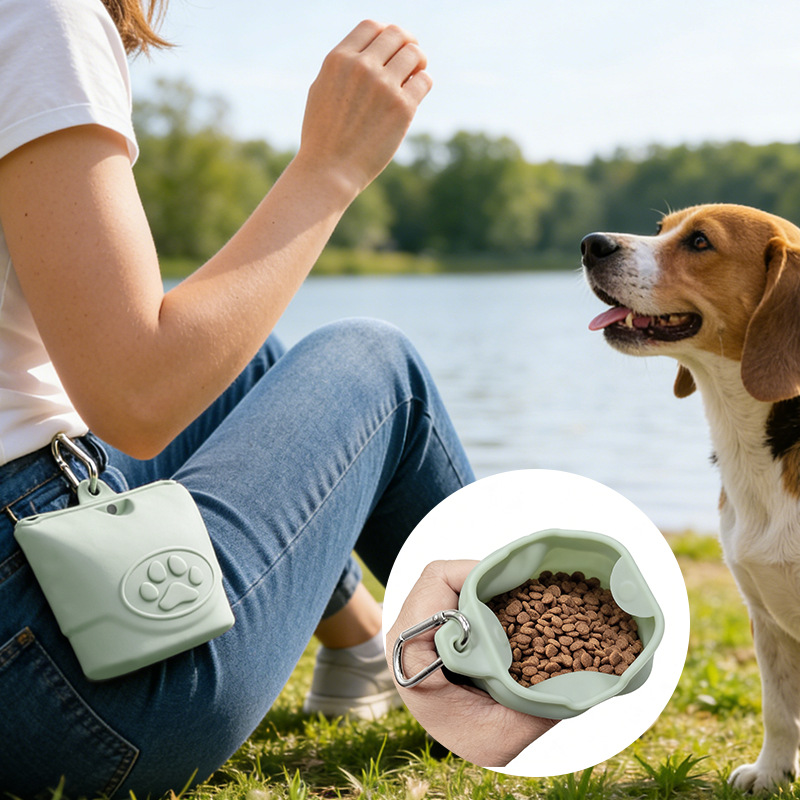 Bolsa portátil para golosinas de mascotas, ideal para el adiestramiento y los paseos con el perro