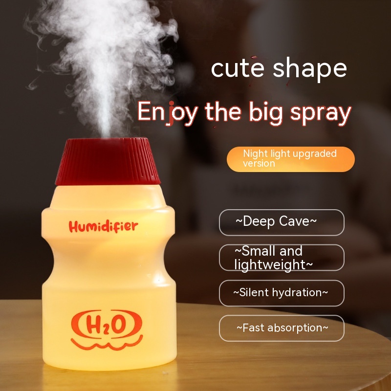 New Creative Yogurt Cup Humidifier Usb Hydrating Mute Sprayer Atmosphere Night Light
