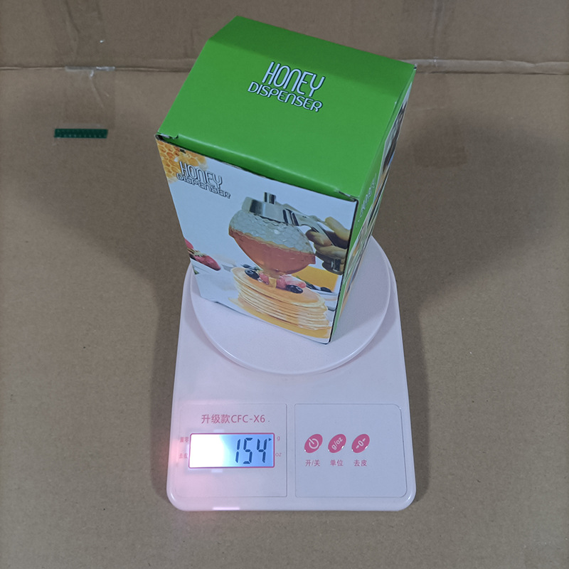 زجاجة ضغط لعسل المربى بنقشة وعاء العسل محكمة الإغلاق من البلاستيك