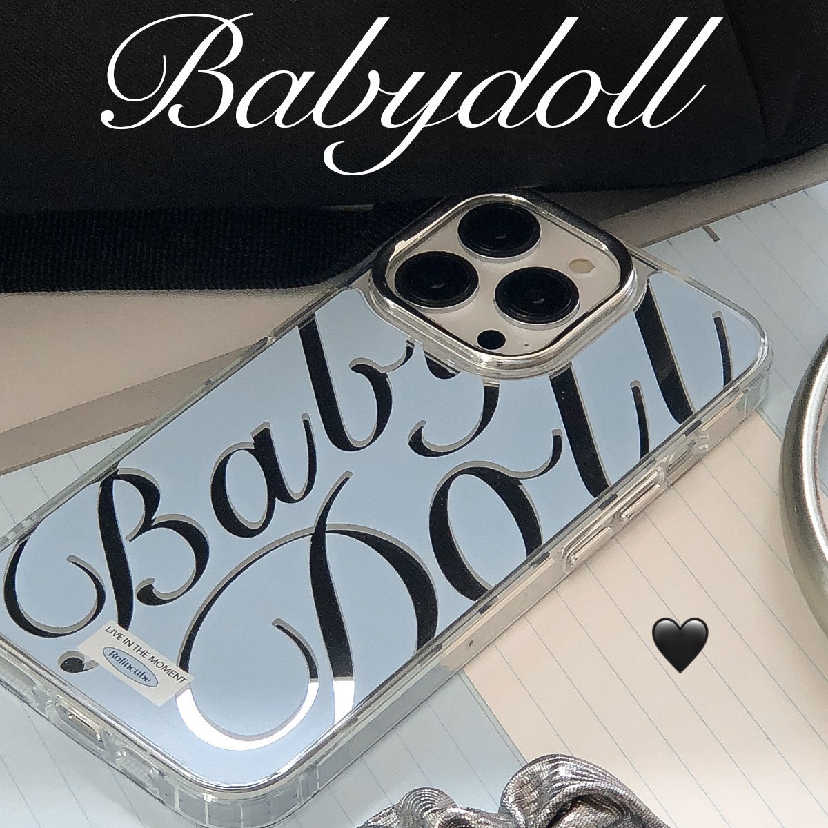 Mobile Phone Protective Shell Mirror Creative Ins Style Fashion English Letters