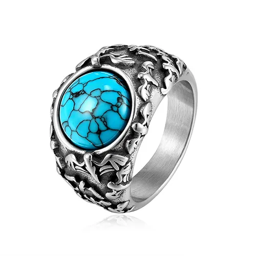 Personality Retro Titanium Steel Men's Ring Steel Color - Shop at LoveMi