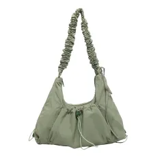 Japanese Canvas Tote Bag Large Capacity Summer Crossbody - Green - View 1