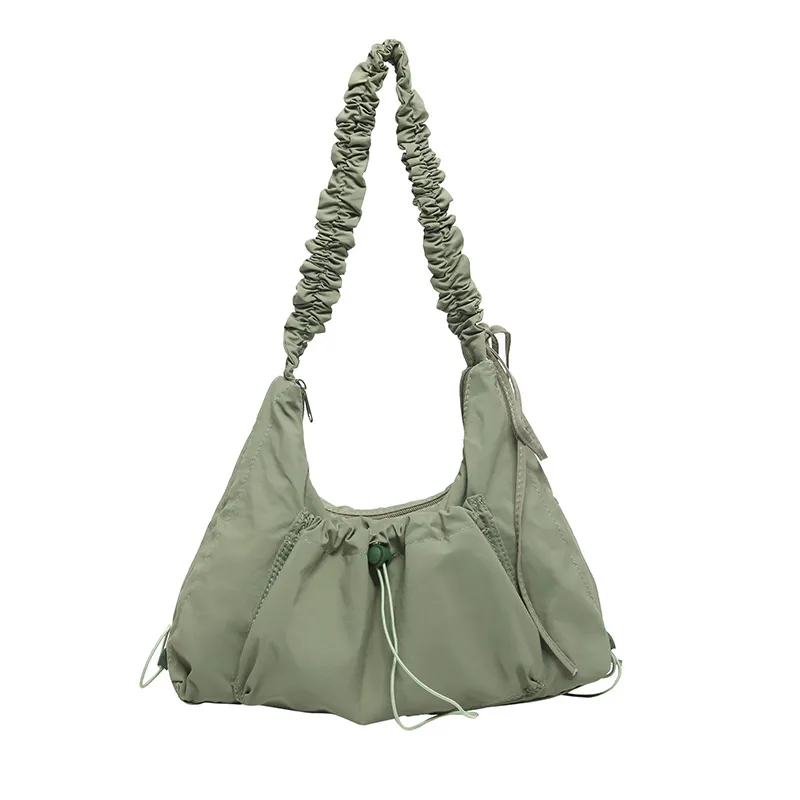 Japanese Canvas Tote Bag Large Capacity Summer Crossbody - Green