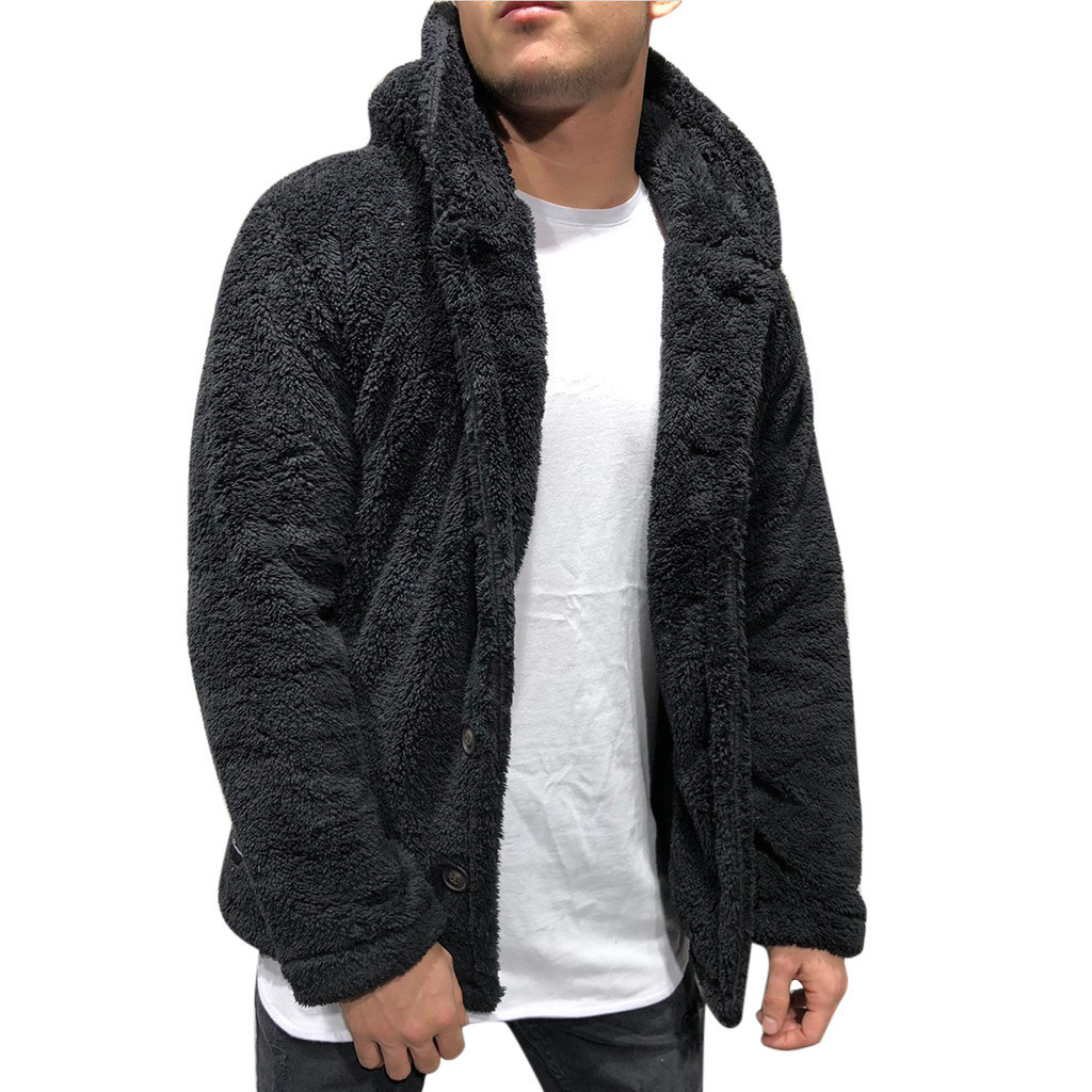 Men's Sweater Warm Hoodie Sweaters Coat Jacket Winter Plush