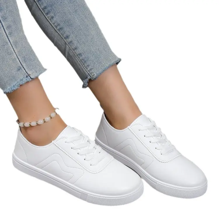 Round Toe Flat Bottom Lace Up Casual
