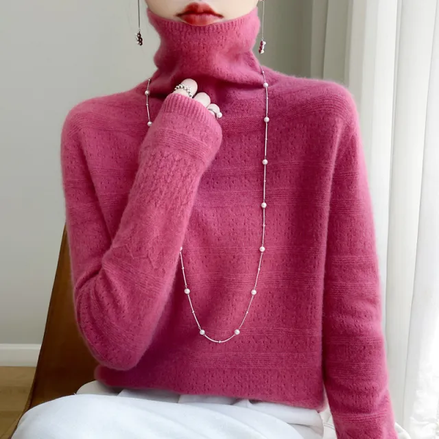 Fashion Personality Women's Bottoming Shirt Sweater Raspberry Color Xl - Shop at LoveMi