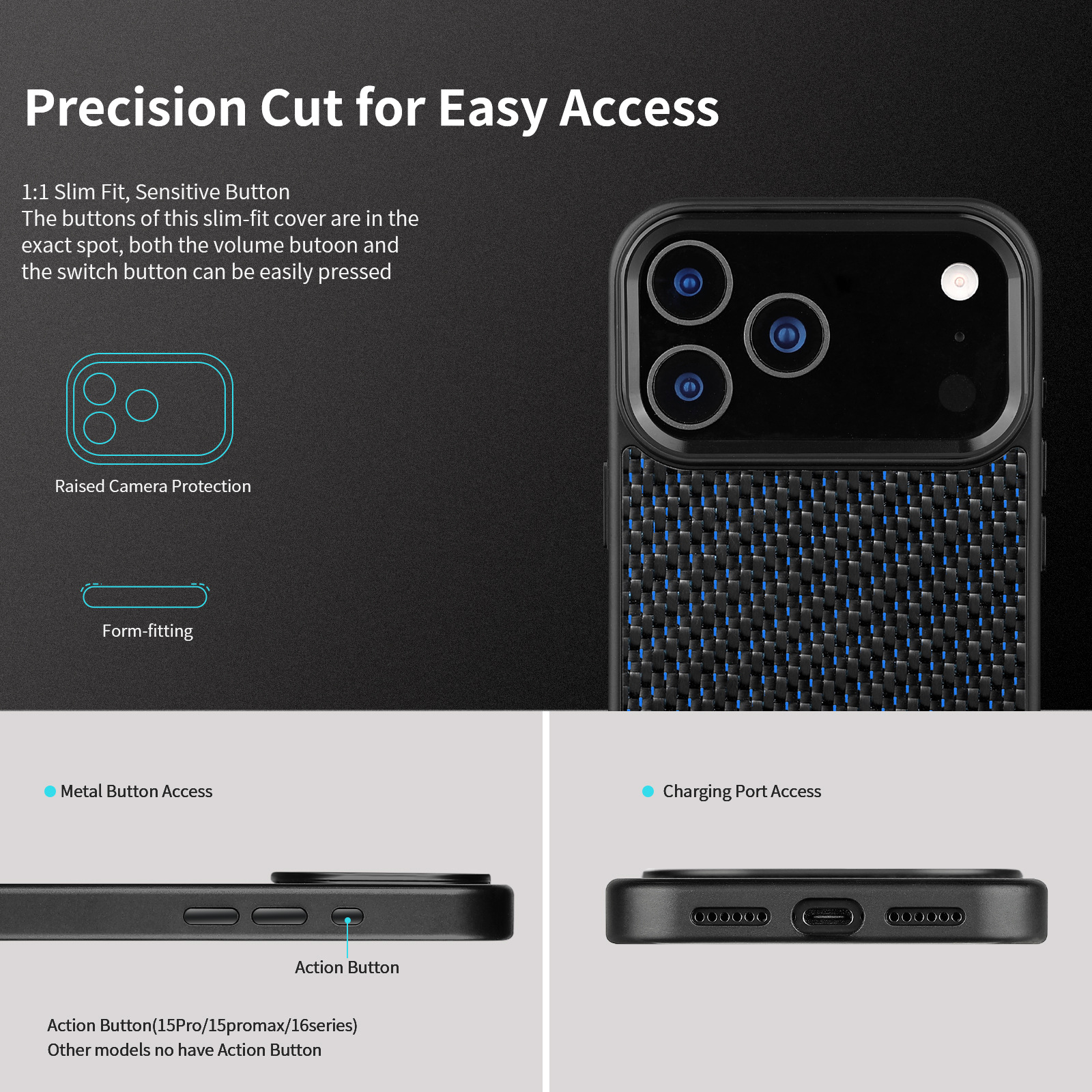 New Metal Frame Carbon Fiber Phone Shell