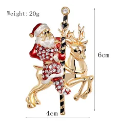 Women's Fashion Simple Geometric Christmas Brooch - Xz4177 - View 1