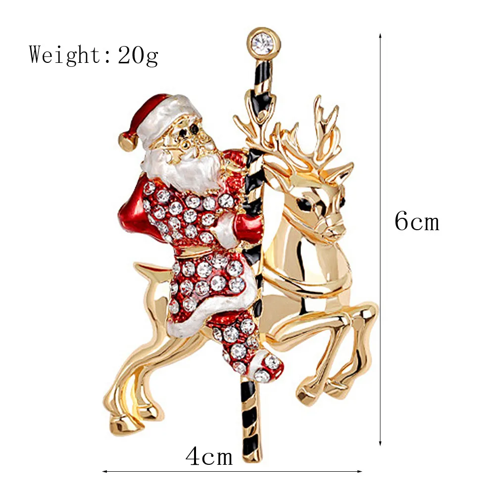 Women's Fashion Simple Geometric Christmas Brooch - Xz4177