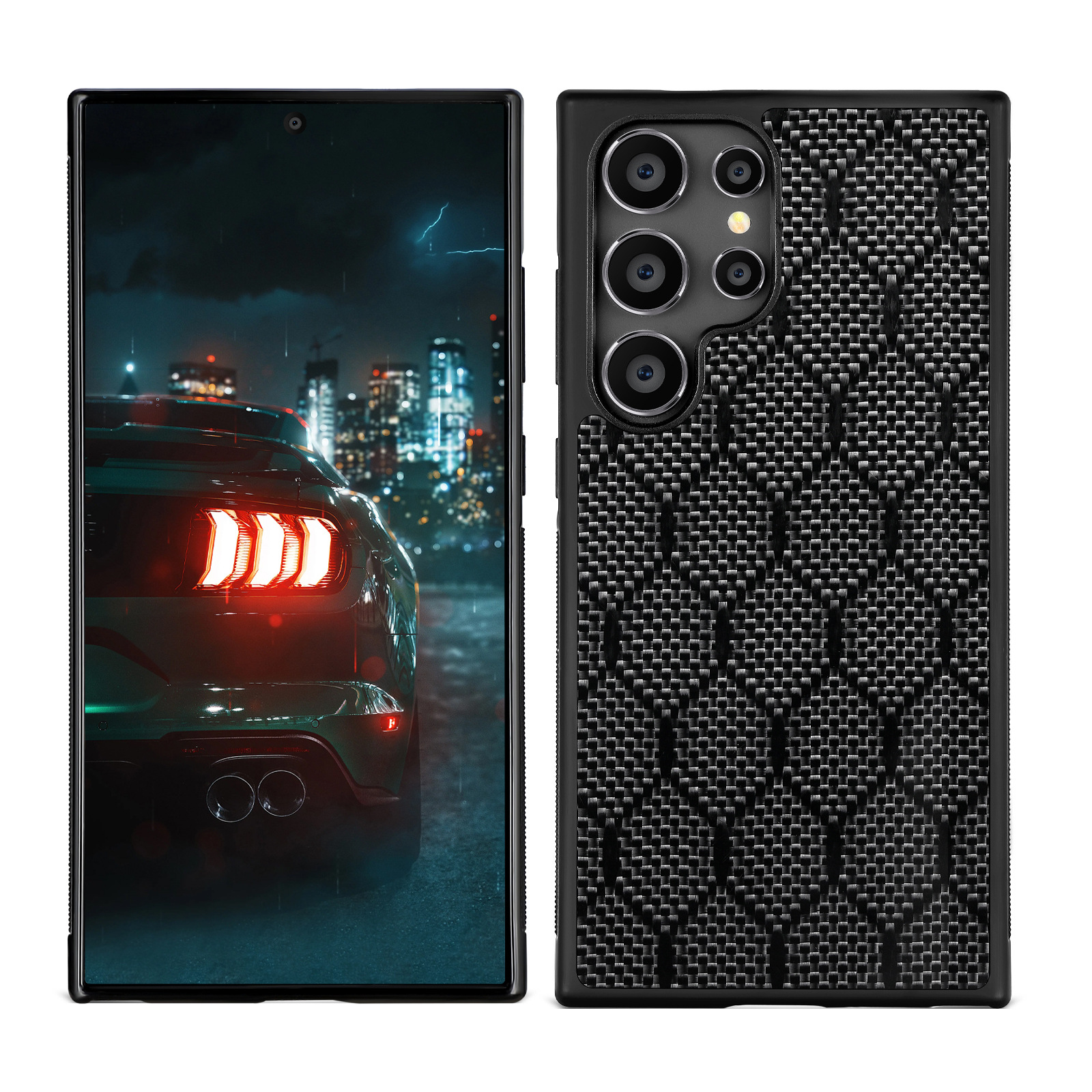 Carbon Fiber Square Twill Honeycomb Phone Case Compatible With The S25 Ultra